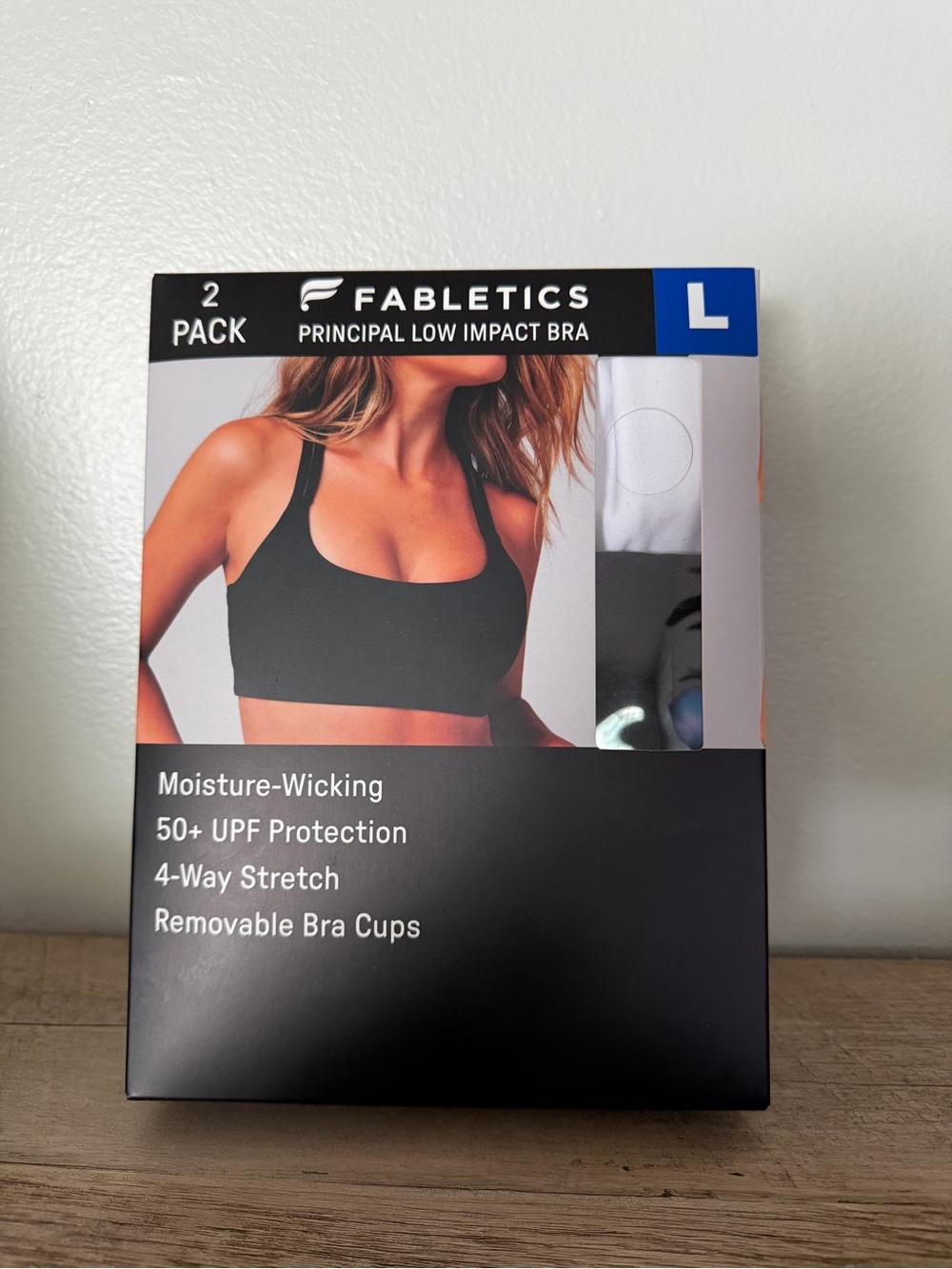 Fabletics Black & White Principal Low Impact Bra - 2 Pack